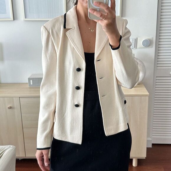 NEW St. John Collection Suit Womens 6/8 Santana Knit Jacket Skirt Blazer Set - Picture 3 of 13